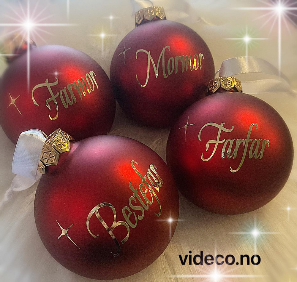 Nydelig julekule med navn - Videco